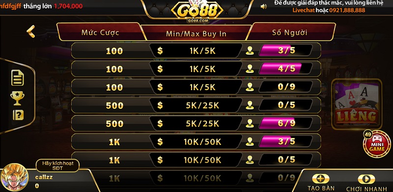 Hướng Dẫn Chơi Liêng Trên Go88